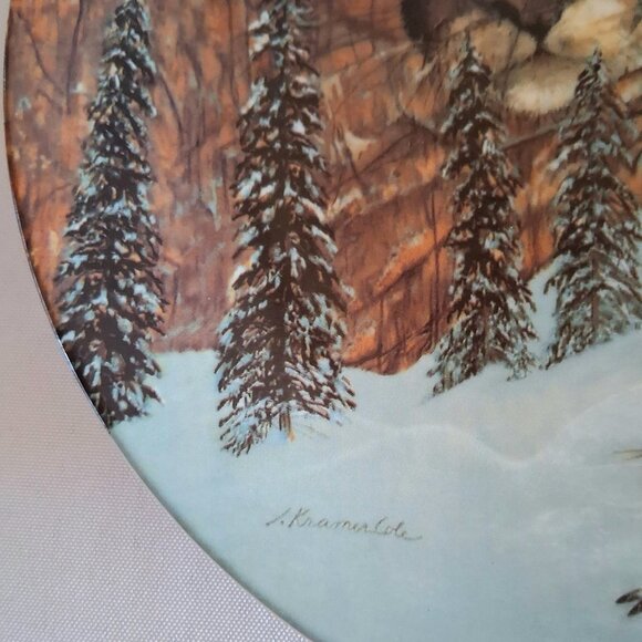 1992 W.S. George Fine China "Canyon of The Cat" Plate - Picture 2 of 10